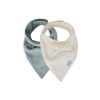 Set van 2 bandana's - Velvet rib sea green/ivory