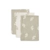 Set van 3 hydrofiele washandjes - Twig olive green (Geboortelijst Jerome S.)