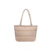 Beige verzorgingstas/shopper - Puffed bag biscuit 