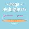 Set van 6 uitwisbare markeerstiften - Magic erasable highlighters