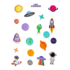Reflecterende fiets-/helmstickers - Space