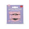 Set van 2 vriendschapsarmbandjes kat - purrrfect match