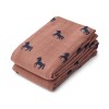 Set van 2 tetradoeken met paarden - Lewis muslin cloth 2 pack horses/dark rosetta