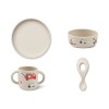 Silicone eetsetje hulpdiensten - Vivi printed tableware set emergency vehicle/sandy
