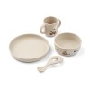 Silicone eetsetje hulpdiensten - Vivi printed tableware set emergency vehicle/sandy