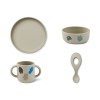 Silicone eetsetje monsters - Vivi printed tableware set emergency monster/mist