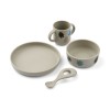 Silicone eetsetje monsters - Vivi printed tableware set emergency monster/mist