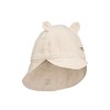 Beige linnen zonnehoedje met panda - Gorm linen sun hat panda/sandy