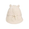 Beige linnen zonnehoedje met panda - Gorm linen sun hat panda/sandy