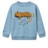 Blauwe sweater met tijger - Thora placement sweatshirt tiger/beach blue
