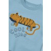 Blauwe sweater met tijger - Thora placement sweatshirt tiger/beach blue