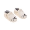 Beige babysloefjes met kattensnoetje - Baby shoes little chums cat