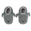 Donkergroene babysloefjes met hondensnoetje - Baby shoes little chums dog 