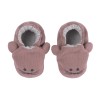 Paarsbruine babysloefjes met muizensnoetje - Baby shoes little chums mouse
