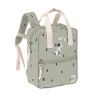 Kleuterrugzak met hondje - Mini square backpack happy prints light olive