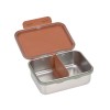 Brooddoos inox - Lunchbox stainless steel happy prints caramel (Geboortelijst Camille I.)