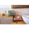 Toilettas met hondje - Mini washbag happy prints light olive