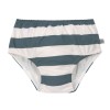 Blauwe/ecru gestreepte zwemluier - Swim diaper block stripes milky/blue