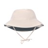 Omkeerbaar gestreept UV zonnehoedje - Bucket hat block stripes milky/blue