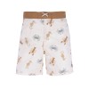 Ecru zwemshort met zeediertjes - Board shorts sea animals milky