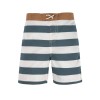 Blauwe/ecru gestreepte zwemshort - Board shorts block stripes milky/blue