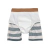 Blauwe/ecru gestreepte zwemshort - Board shorts block stripes milky/blue