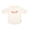 Ecru UV tshirt met visjes - Short sleeve rashguard fish milky