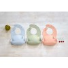 Silicone slab met opvangbakje - Silicone bib happy fruits pear 
