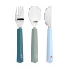 Bestekset inox - Cutlery 3-pack tiny team dog  (Geboortelijst Aster Roger V. W.)