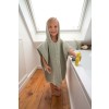 Roestbruine hydrofiele poncho - Muslin poncho rust