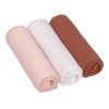 Set van 3 L tetradoeken - Swaddle & burp blanket L pink/milky/rust