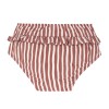 Bruinroze gestreepte zwemluier - Swim diaper girls stripes red 