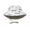Omkeerbaar UV zonnehoedje met krokodillen - Sun protection bucket hat crocodile white 