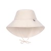 Ecru UV zonnehoedje met klep - Sun protection long neck hat offwhite