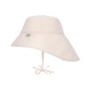 Ecru UV zonnehoedje met klep - Sun protection long neck hat offwhite