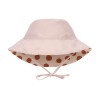 Omkeerbaar UV zonnehoedje met vlekjes - Bucket hat dots powder pink