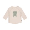 Ecru UV shirt met olifant - Long sleeve rashguard elephant offwhite