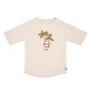 Ecru UV shirt met palmboom - Short sleeve rashguard  palms offwhite/olive