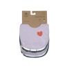 Set van 5 waterproof slabben - Bib 5pcs happy rascals heart lavender