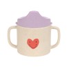 Drinkbeker met hartje/regenboog - Sippy cup happy rascals heart lavender