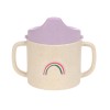 Drinkbeker met hartje/regenboog - Sippy cup happy rascals heart lavender