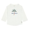 Ecru UV t-shirt met palmboom - Long sleeve rashguard palms nature