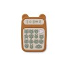 Silicone rekenmachine bijtspeeltje - Niels calculator mustard multi mix
