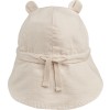Beige linnen zonnehoedje - Gorm linen sun hat sandy - maat 6-9m (Geboortelijst Fleur V.E.)