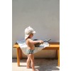 Beige linnen zonnehoedje - Gorm linen sun hat sandy - maat 6-9m (Geboortelijst Fleur V.E.)