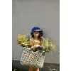 Muntgroene retro opbergtas - Bloom basket dusty mint