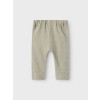 Sage gestreept broekje - nbmfeng loose pant moss grey