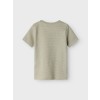 Sage gestreepte shirt - Nmffeng slim top mos grey