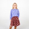 Lila t-shirt met bloemetjes - Long sleeve t-shirt daisies lavender