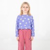 Lila t-shirt met bloemetjes - Long sleeve t-shirt daisies lavender